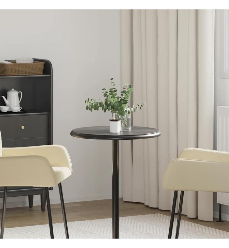 Dessus de table Noir Ø50x2,5 cm Marbre