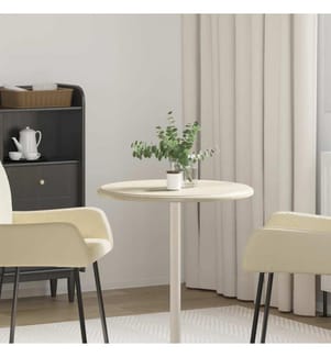 Dessus de table Crème Ø60x2,5 cm Marbre