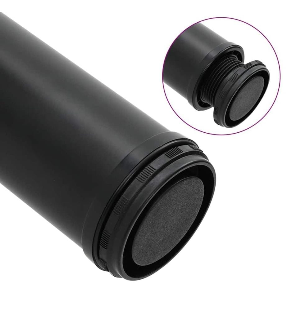 4 höhenverstellbare Tischbeine Schwarz 870 mm