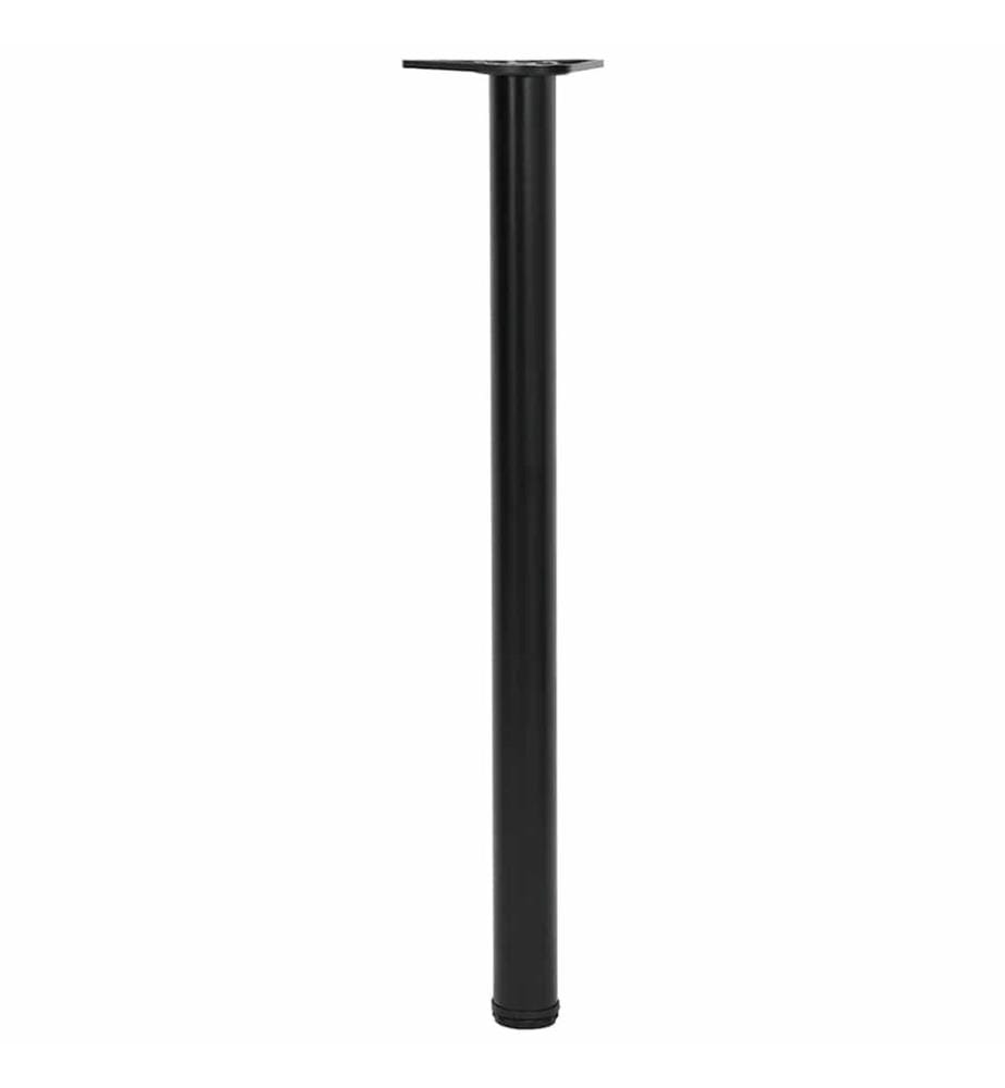 4 höhenverstellbare Tischbeine Schwarz 870 mm