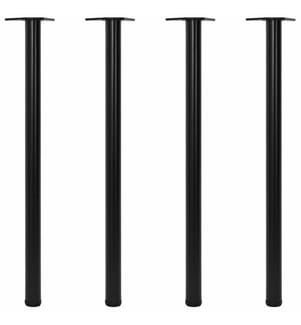4x höhenverstellbares Tischbein Schwarz 1100 mm