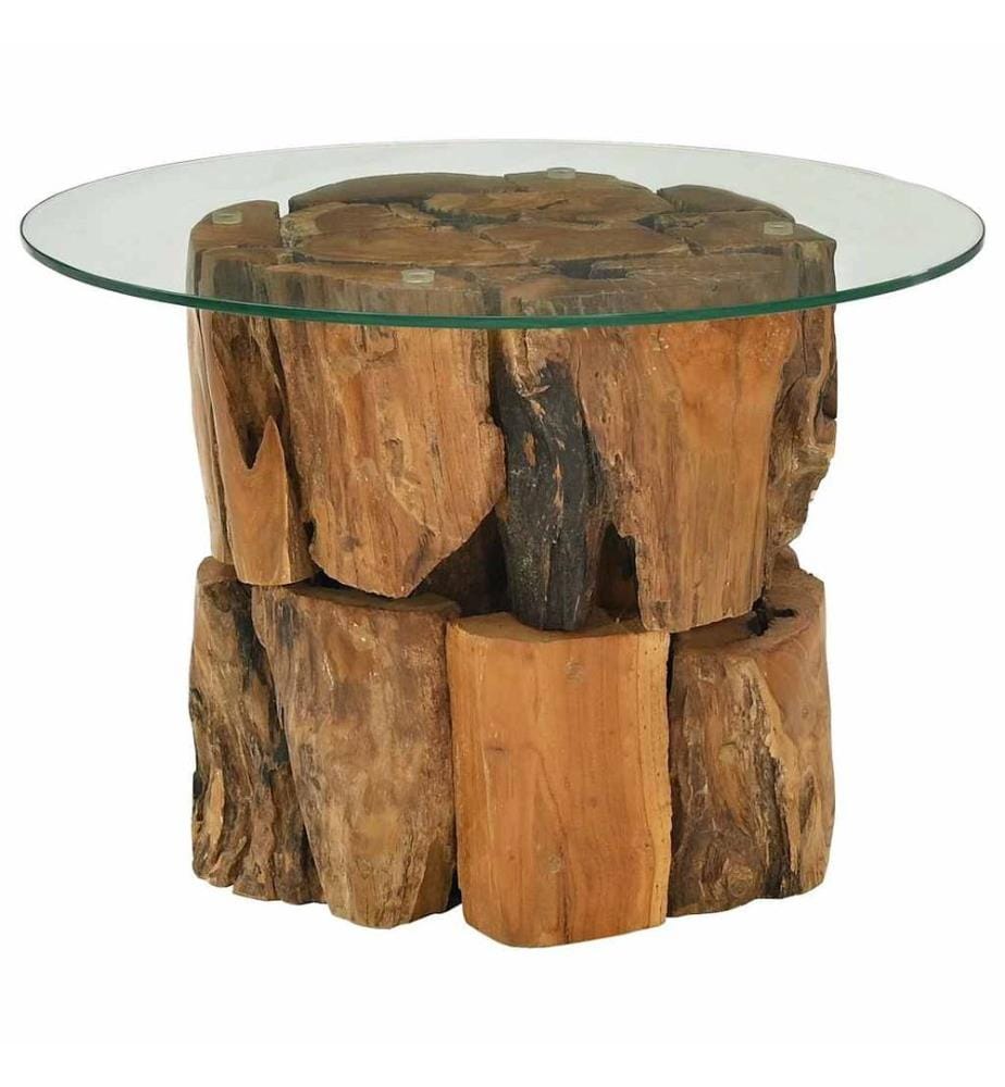 Table basse Bois flottant de teck massif 60 cm
