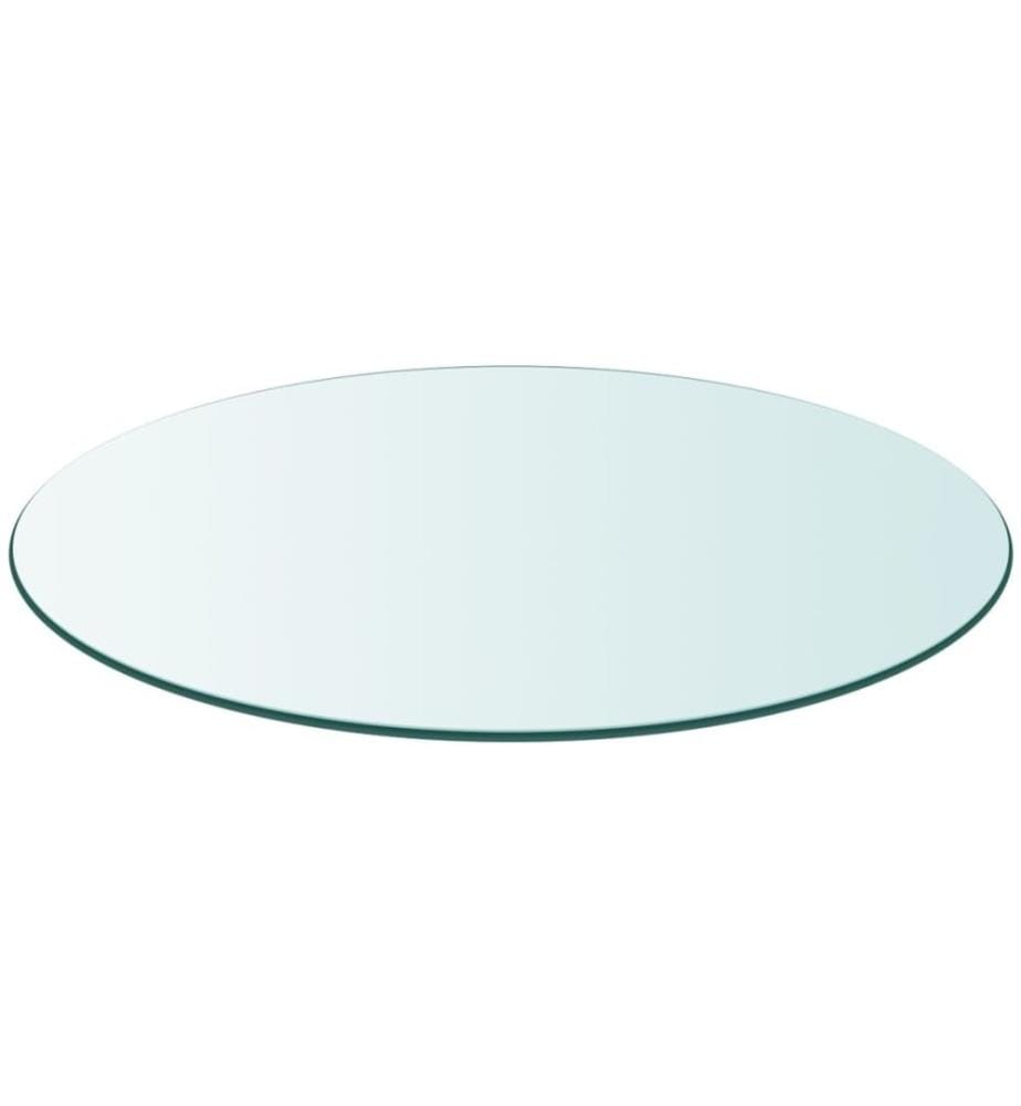 Tischplatte aus gehärtetem Glas rund 700 mm