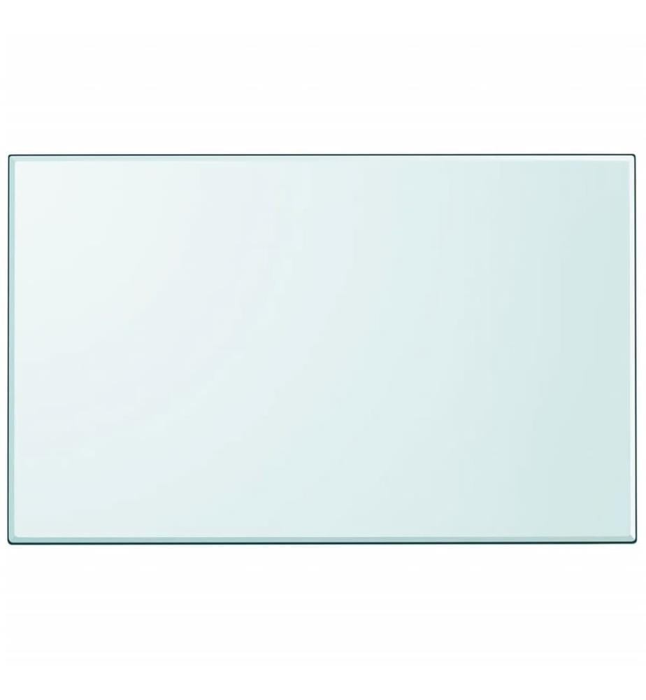 Dessus de table rectangulaire en verre trempé 1000 x 620 mm