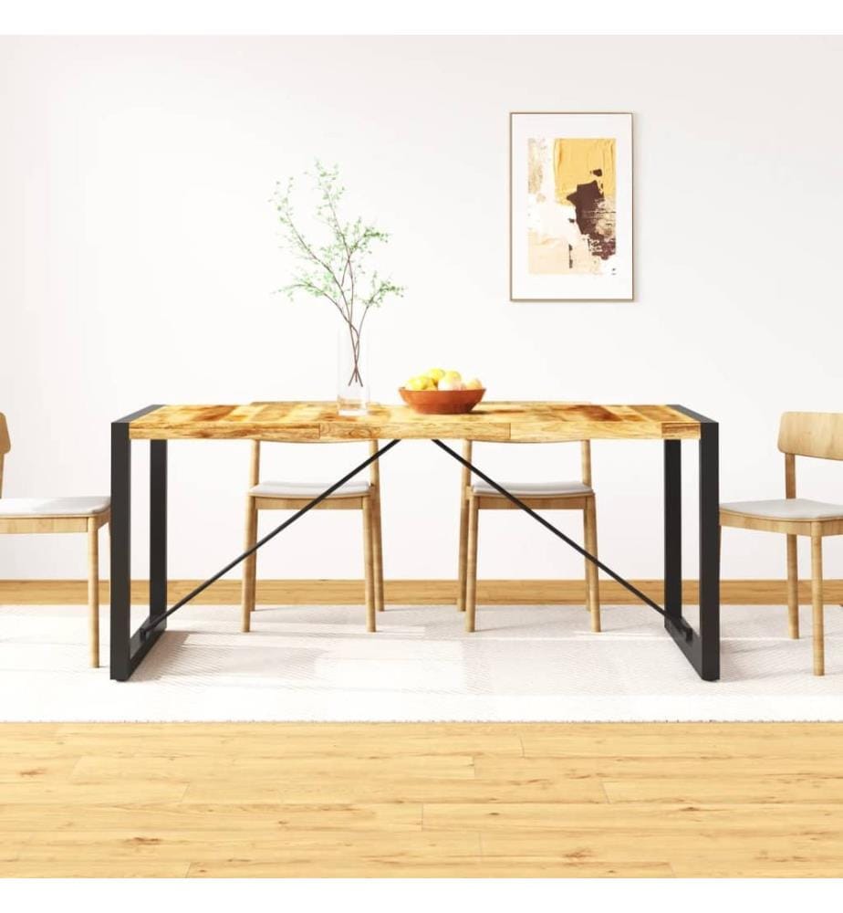 Table à manger Bois de manguier brut 180 cm