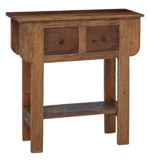 Table console bois de récupération mélangé 80x35x80 cm