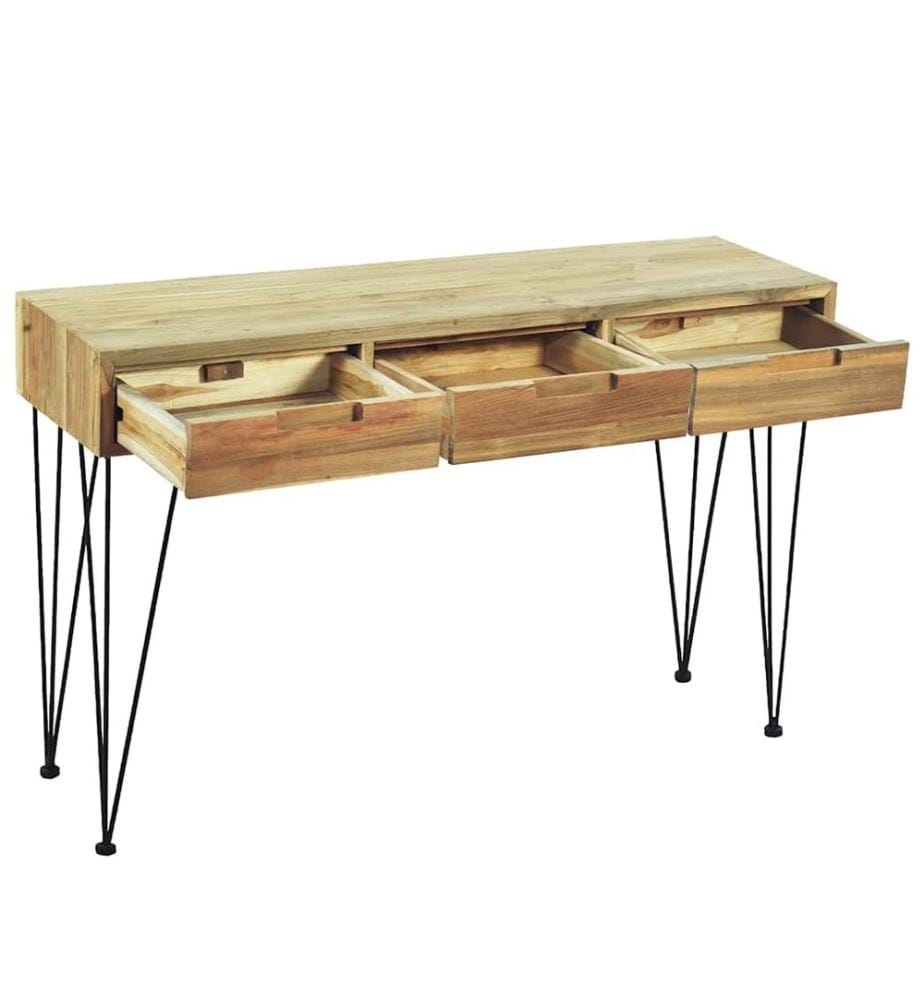 Table console 120x35x76 cm Teck massif