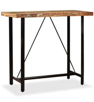 Table de bar Bois massif de récupération 120x60x107 cm