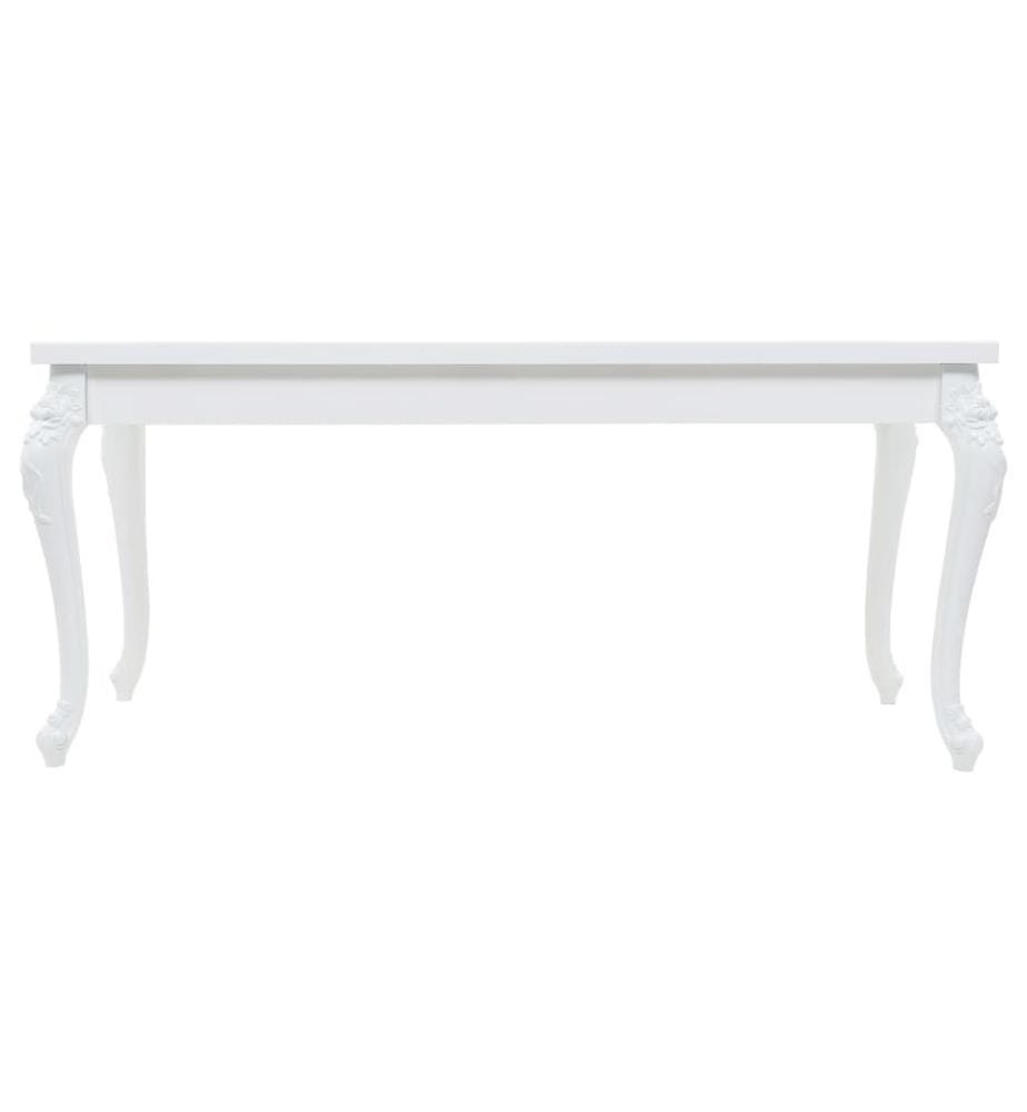 Table à manger 179x89x81 cm Blanc brillant