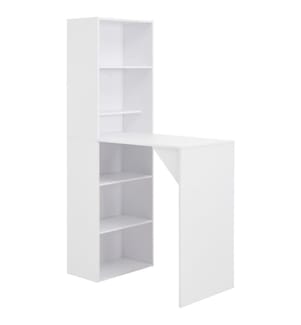 Table de bar avec armoire Blanc 115x59x200 cm