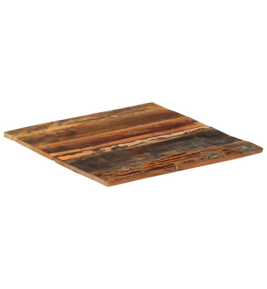Dessus de table carré 60x60 cm 15-16 mm Bois de récupération