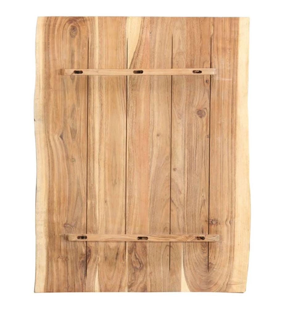 Tischplatte Massivholz Akazie 80x(50-60)x3,8 cm