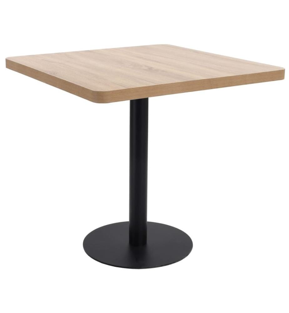 Table de bistro marron clair 80x80 cm MDF