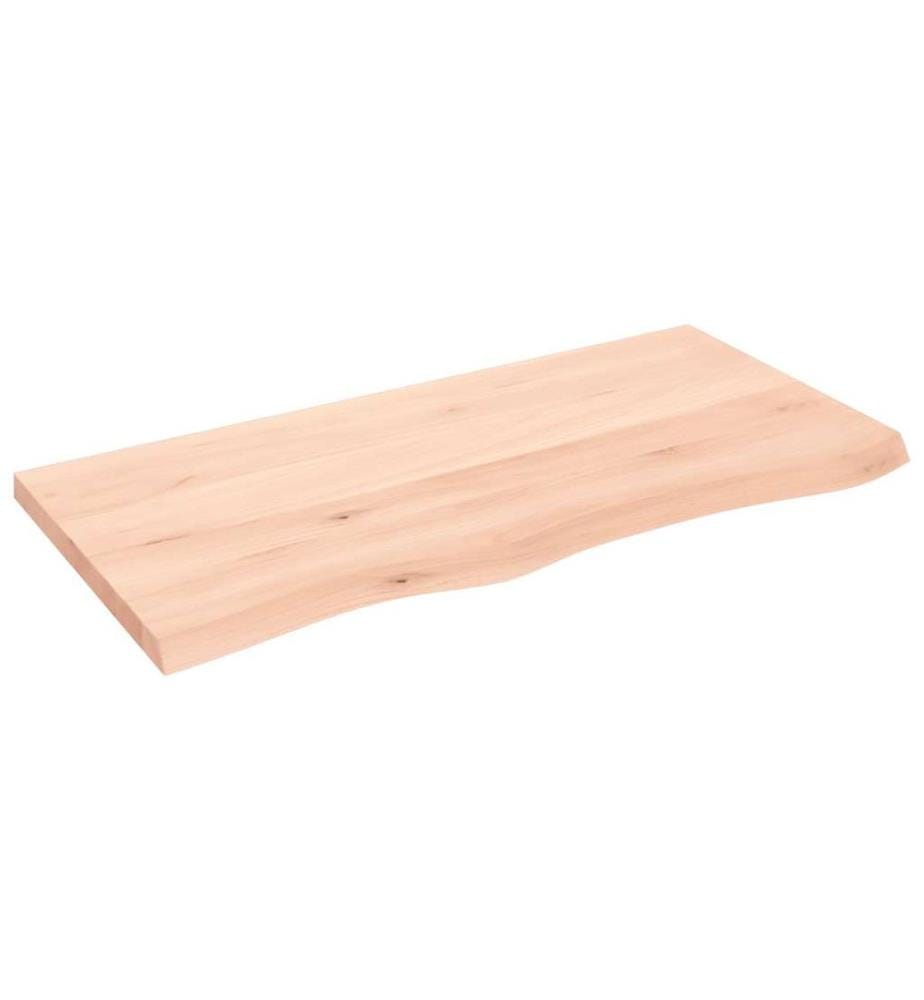 Tischplatte 100x50x(2-4) cm Massivholz Eiche Unbehandelt