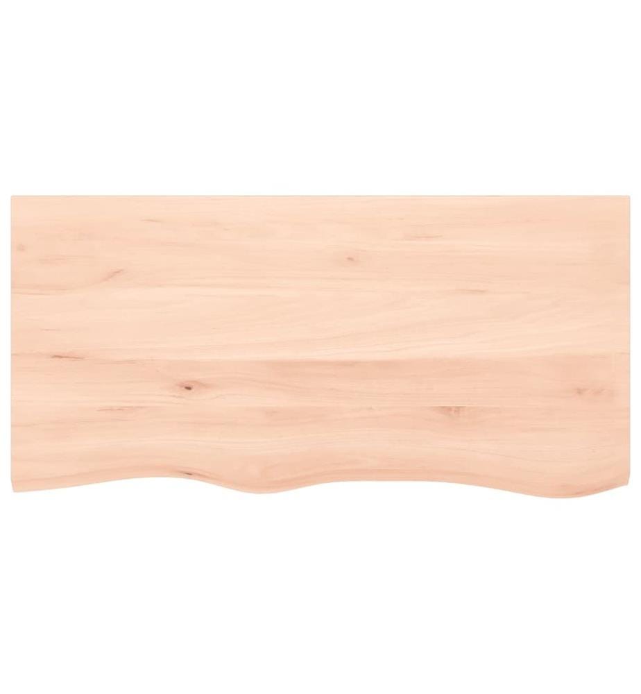 Tischplatte 100x50x(2-4) cm Massivholz Eiche Unbehandelt