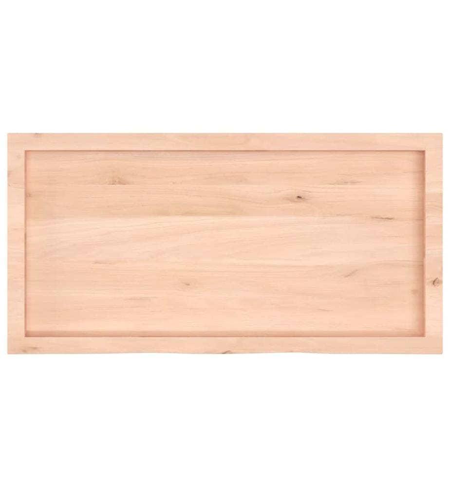 Tischplatte 100x50x(2-4) cm Massivholz Eiche Unbehandelt