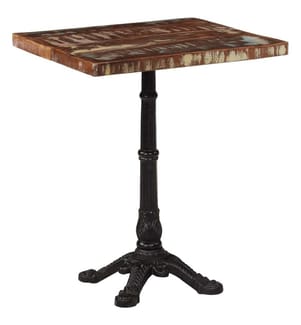 Table de bistro 60x60x76 cm Bois massif de récupération