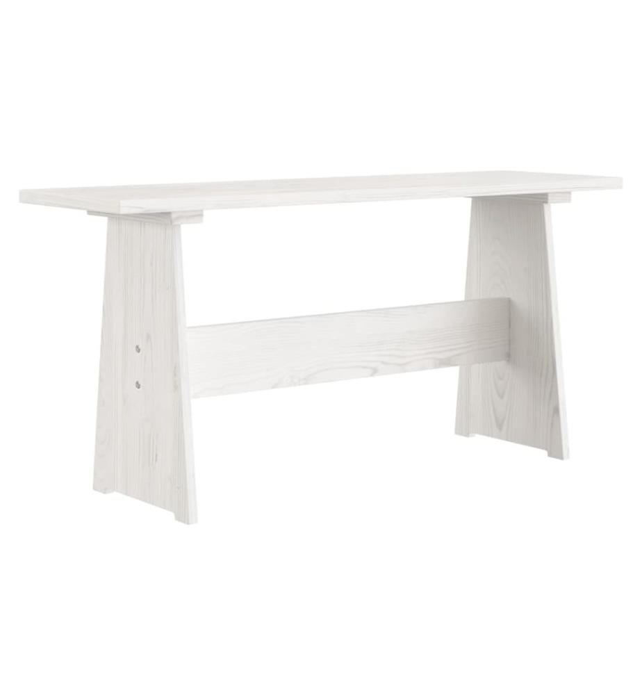 Table à manger avec banc REINE blanc bois de pin solide