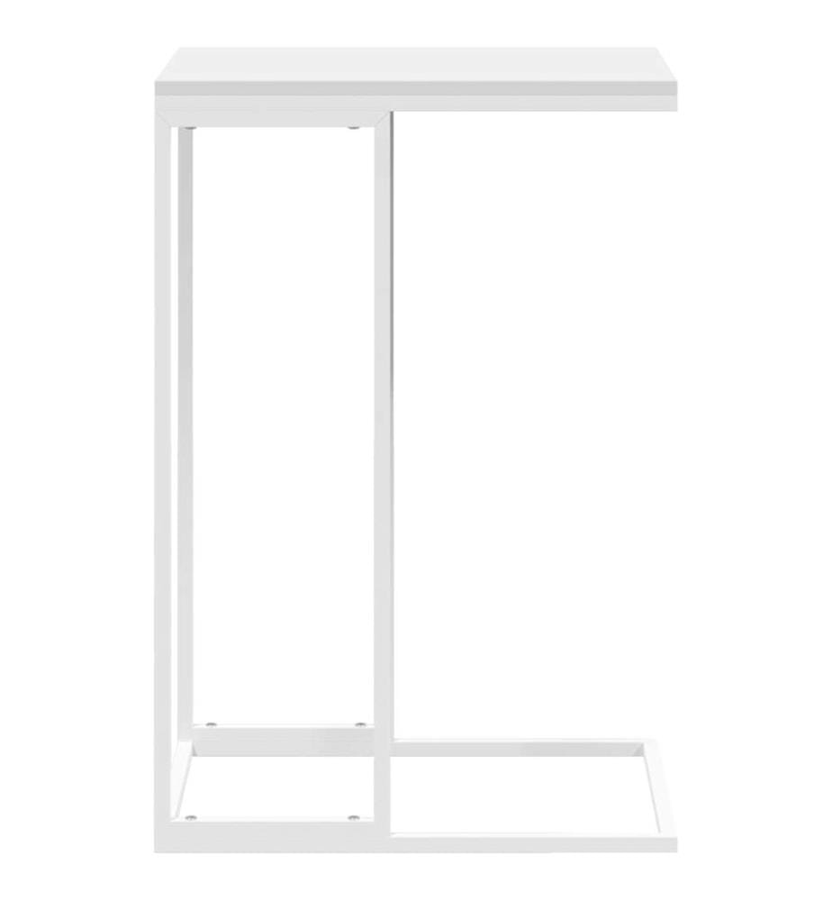 Table d'appoint Blanc 40x30x59 cm Bois d'ingénierie