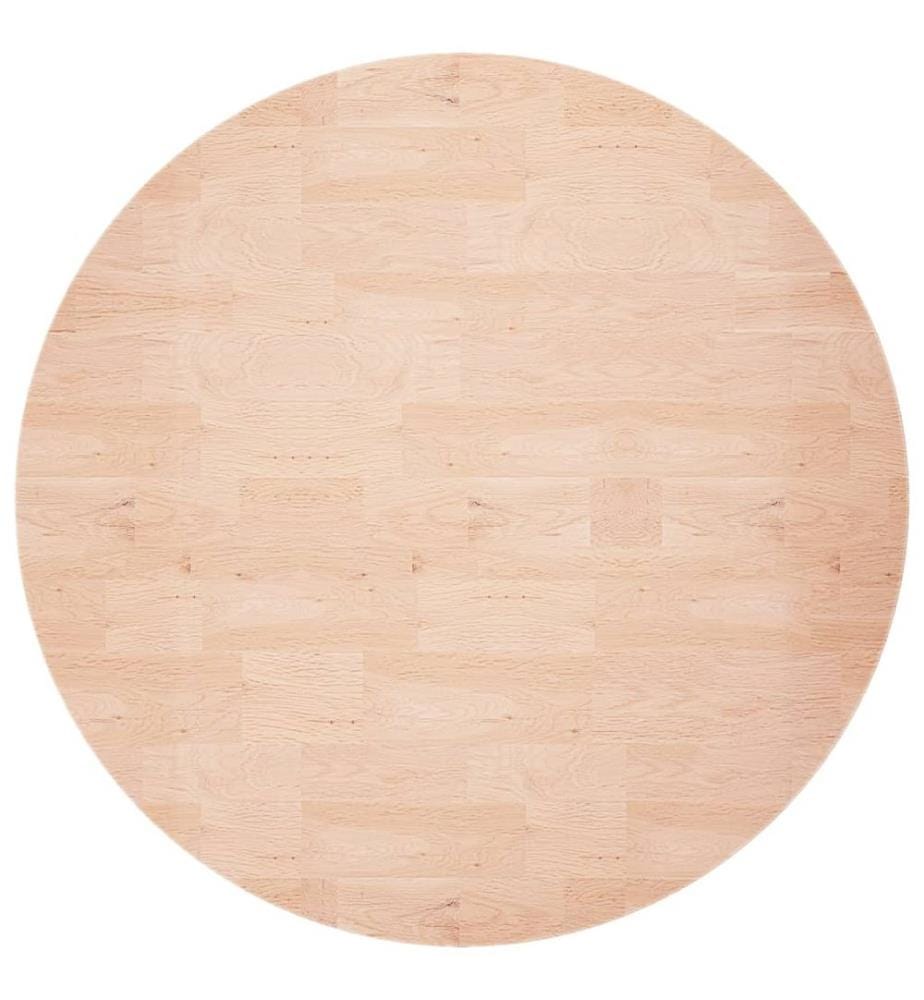 Runde Tischplatte Ø80x1,5 cm Unbehandeltes Massivholz Eiche