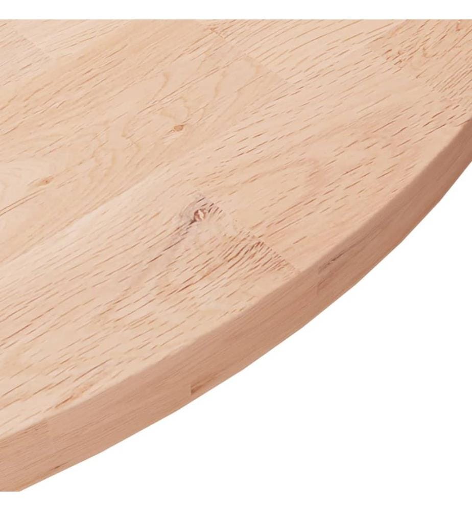 Dessus de table rond Ø70x2,5 cm Bois de chêne massif non traité