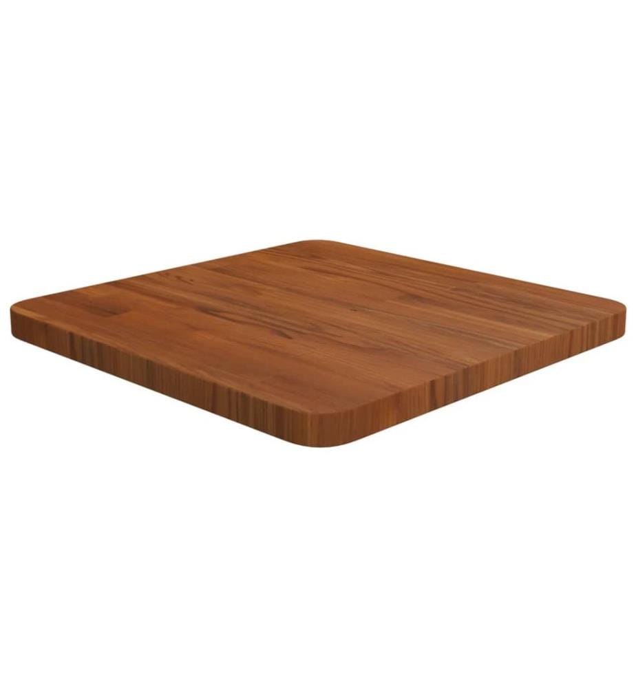 Tischplatte Quadratisch Dunkelbraun 40x40x2,5cm Eiche Behandelt