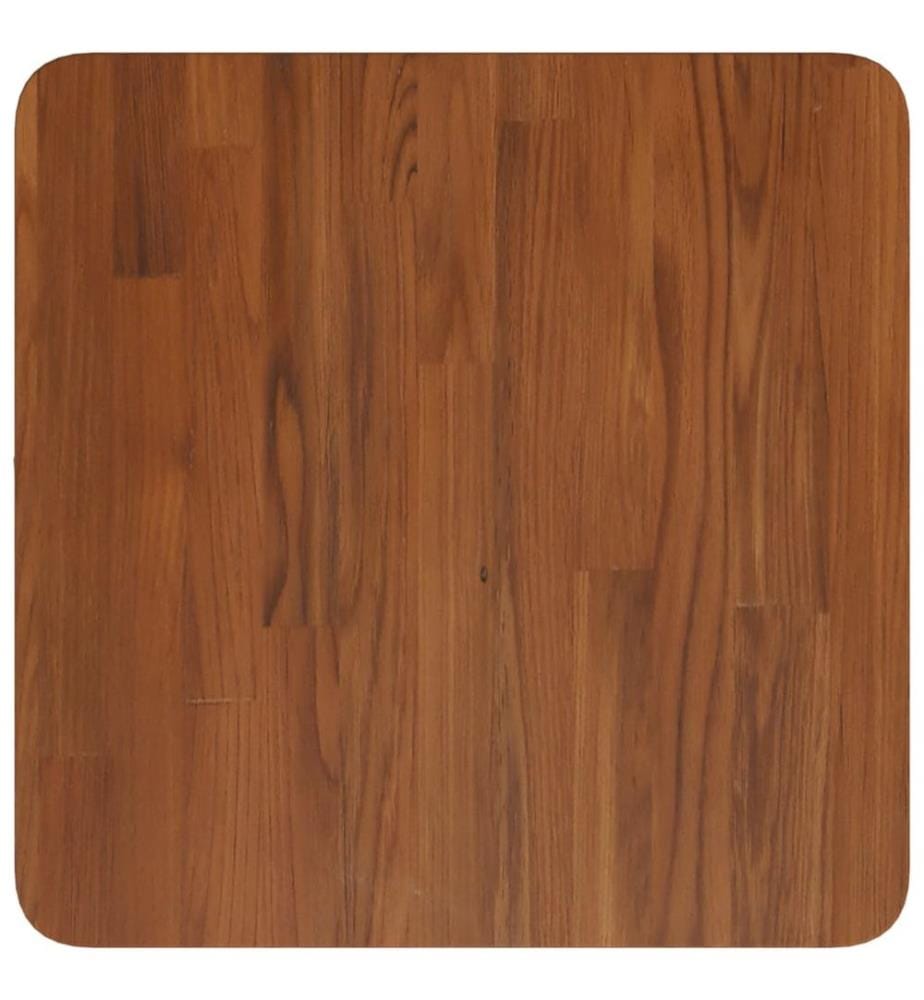 Tischplatte Quadratisch Dunkelbraun 40x40x2,5cm Eiche Behandelt