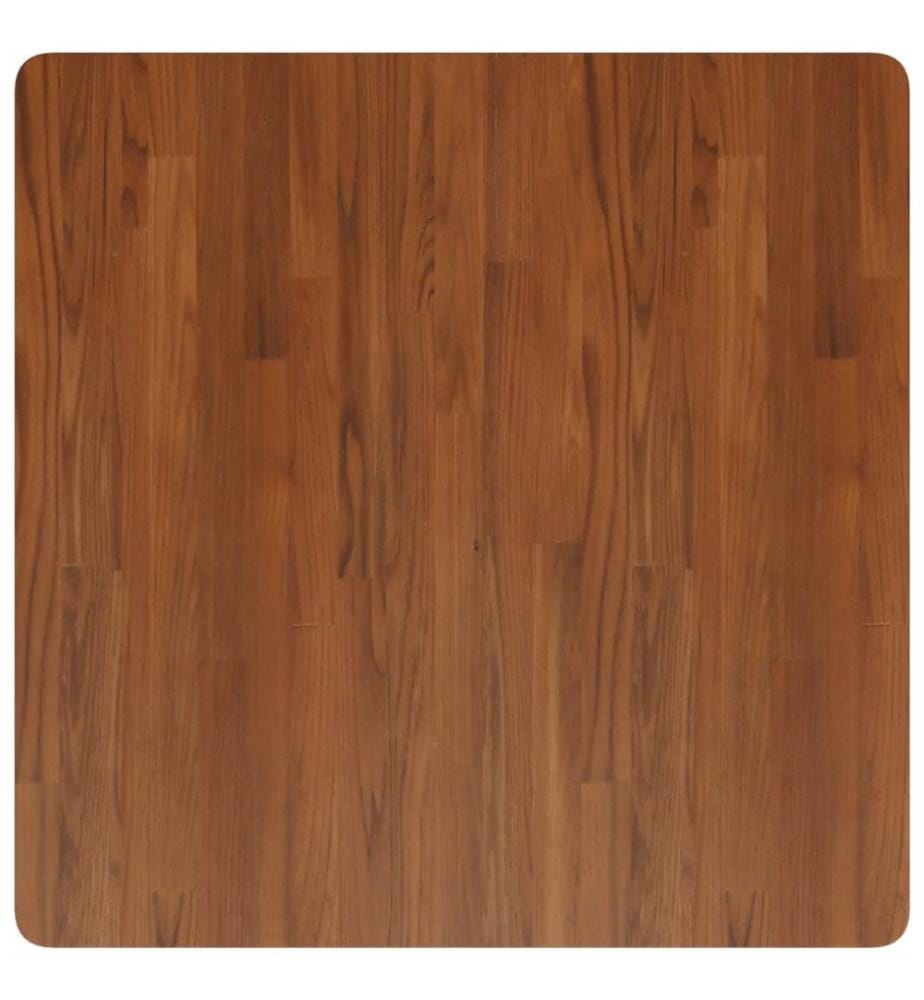 Dessus de table carré Marron foncé 80x80x4cm Bois chêne traité
