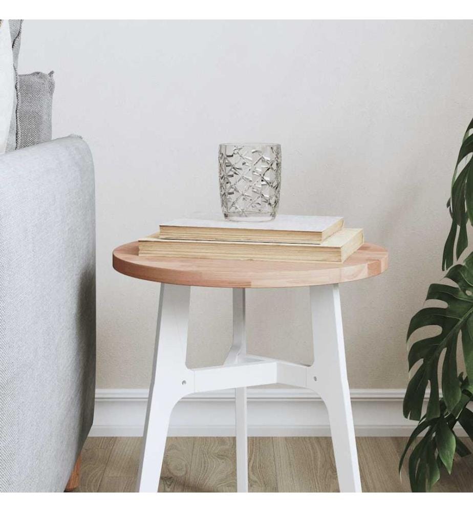 Dessus de table Ø30x1,5 cm rond bois massif de hêtre