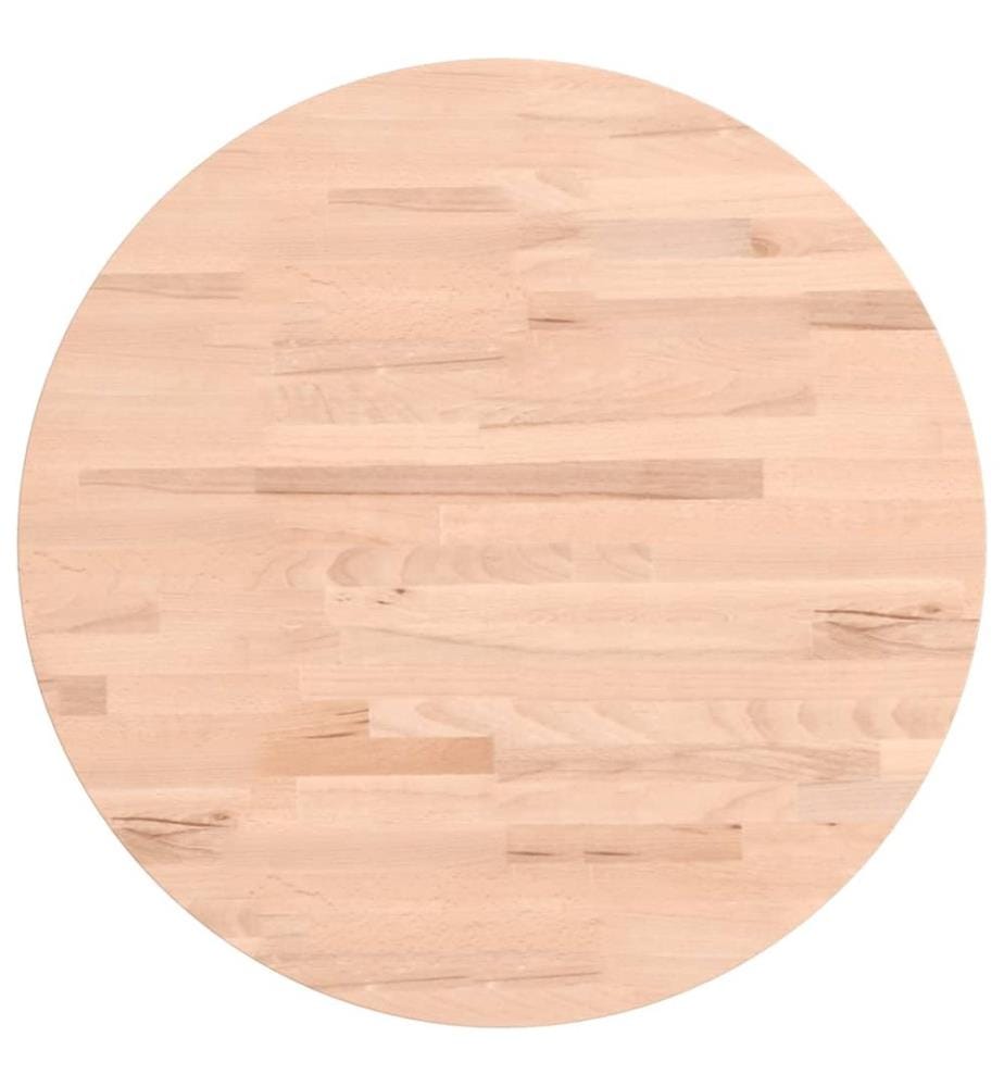 Dessus de table Ø50x2,5 cm rond bois massif de hêtre