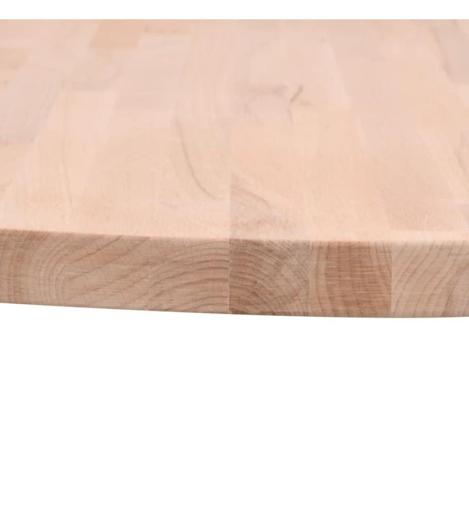 Dessus de table Ø60x2,5 cm rond bois massif de hêtre