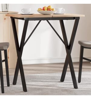 Esstisch-Gestell in X-Form 60x50x73 cm Stahl