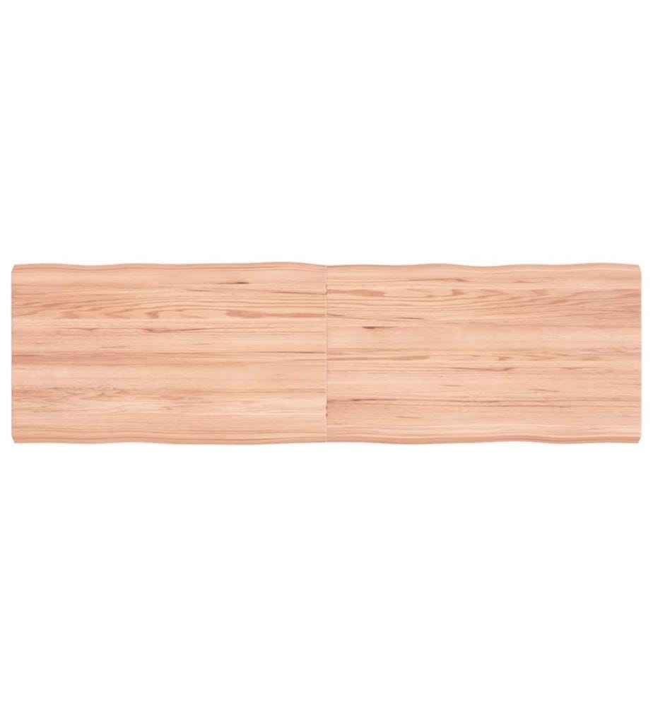 Tischplatte 140x40x(2-4) cm Massivholz Behandelt Baumkante