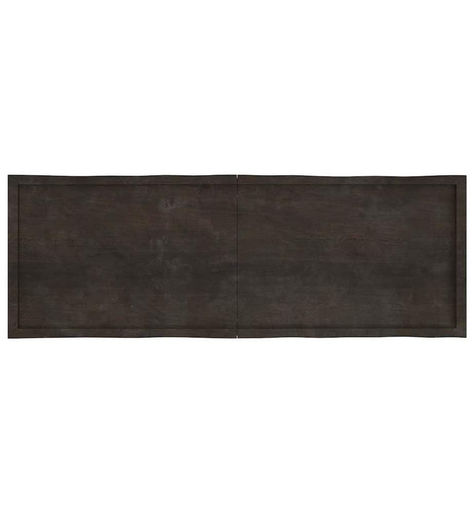 Tischplatte 180x60x(2-4) cm Massivholz Behandelt Baumkante
