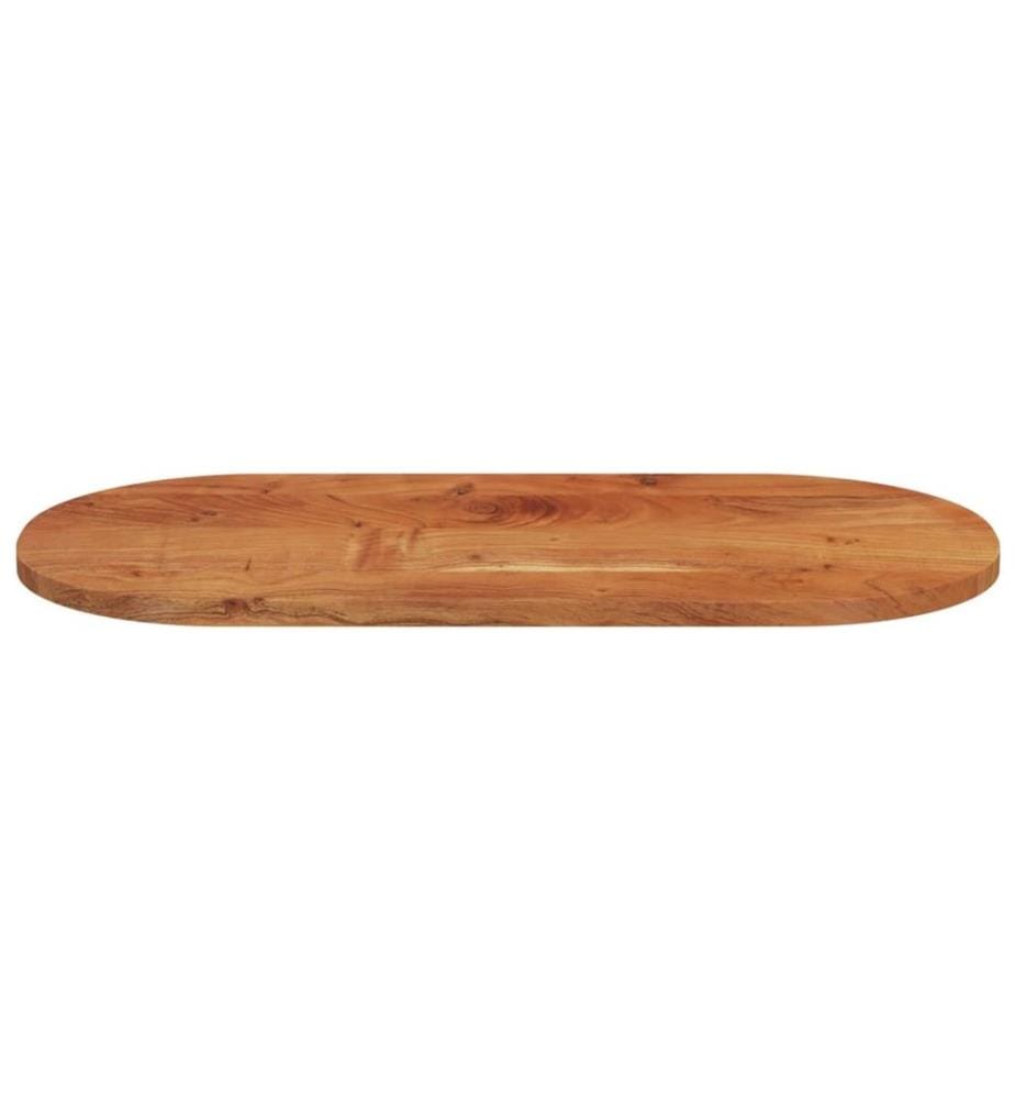 Dessus de table 80x40x2,5 cm ovale bois massif d'acacia