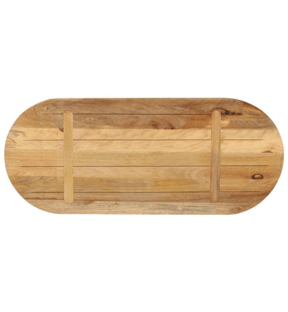 Dessus de table 80x40x3,8 cm ovale bois massif de manguier brut