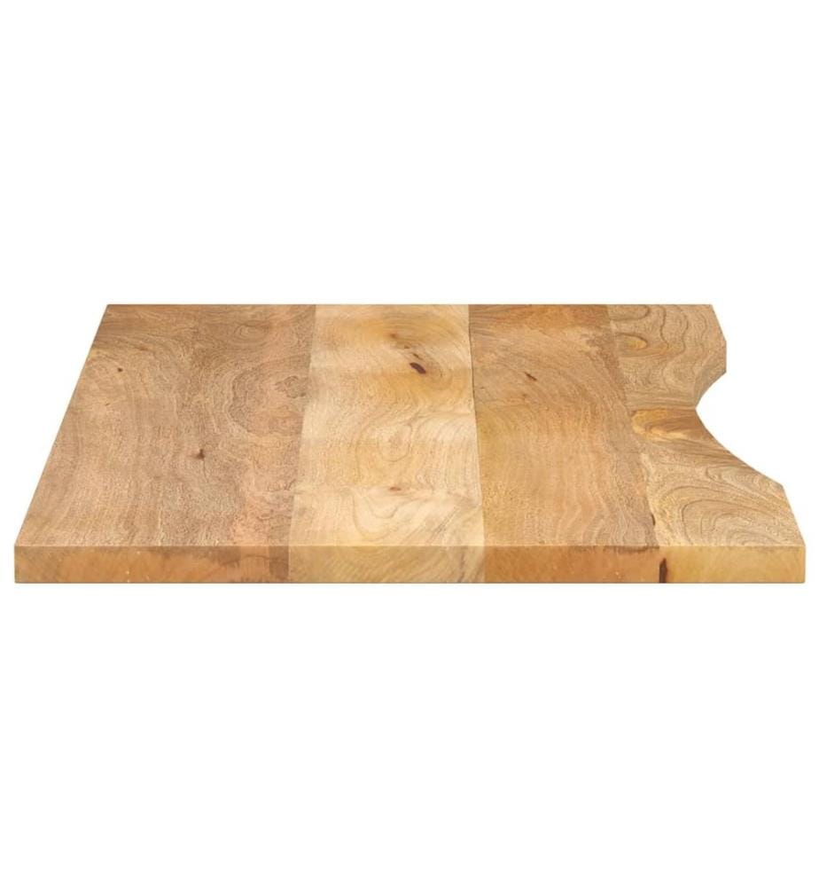 Dessus de bureau avec courbe 120x60x2,5 cm manguier massif brut