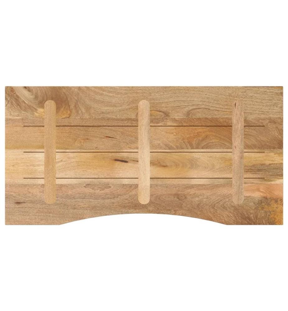 Dessus de bureau avec courbe 120x60x2,5 cm manguier massif brut
