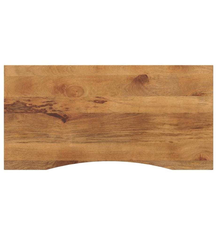 Dessus de bureau avec courbe 120x60x2,5 cm manguier massif brut