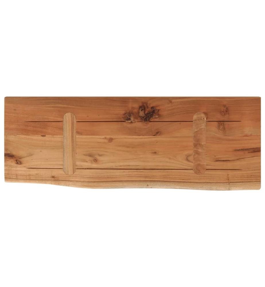 Wandregal 70x30x2,5 cm Rechteckig Massivholz Akazie Baumkante