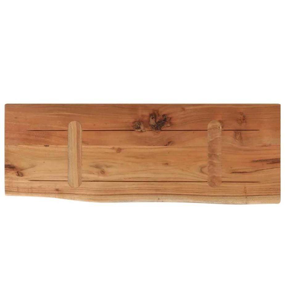 Wandregal 80x30x2,5 cm Rechteckig Massivholz Akazie Baumkante