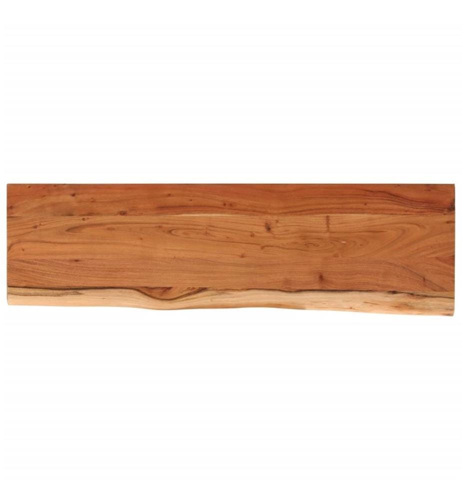 Tischplatte 140x40x2,5cm Rechteckig Massivholz Akazie Baumkante
