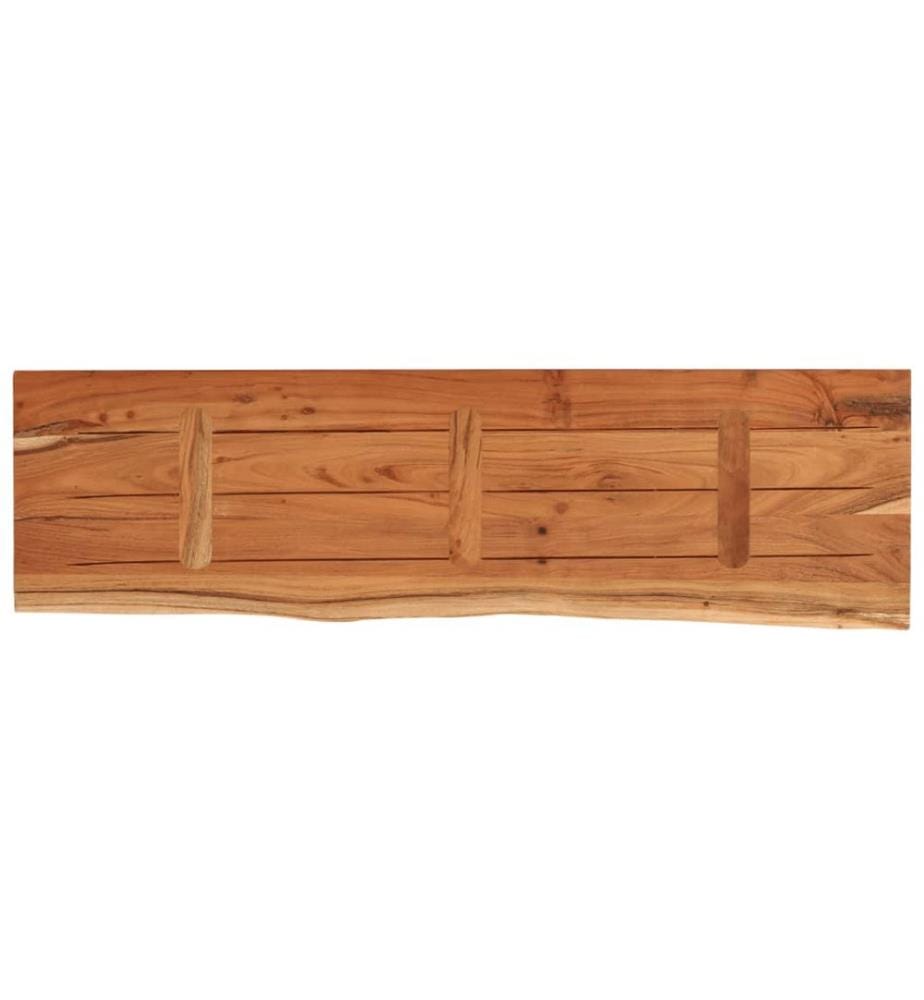 Tischplatte 140x40x2,5cm Rechteckig Massivholz Akazie Baumkante