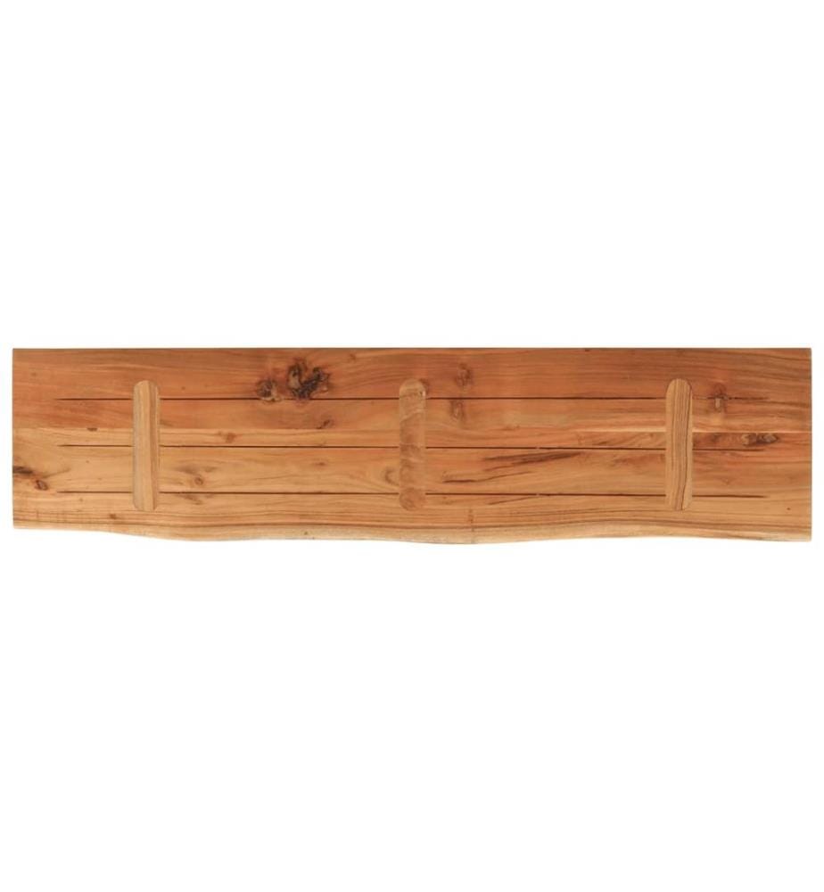 Tischplatte 160x40x2,5cm Rechteckig Massivholz Akazie Baumkante