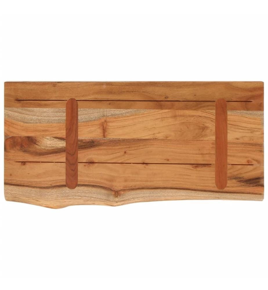 Wandregal 40x20x3,8 cm Rechteckig Massivholz Akazie Baumkante