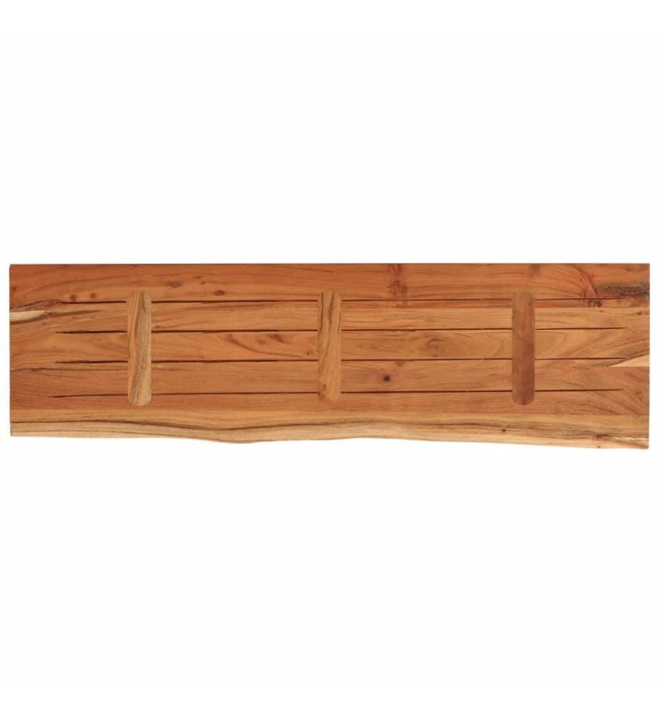 Dessus de table 140x40x3,8 cm rectangulaire bois massif acacia