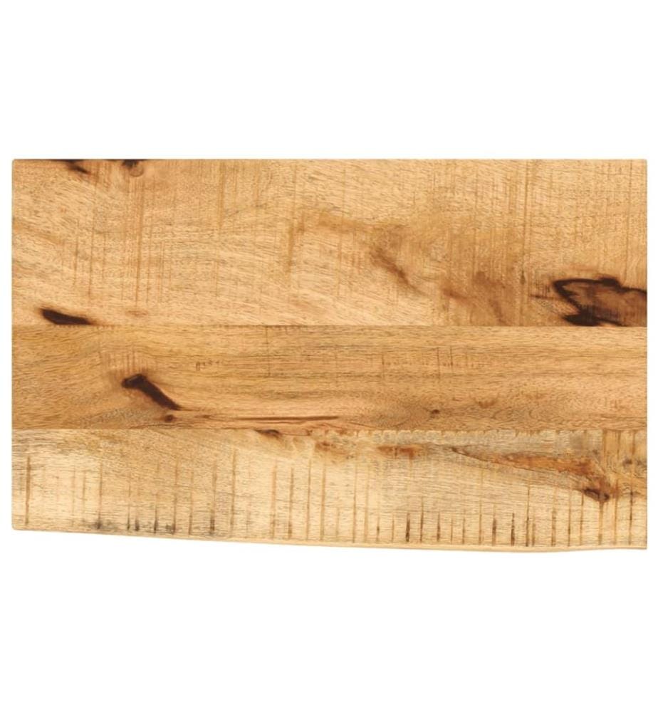 Tischplatte 40x20x2,5 cm Baumkante Massivholz Raues Mangoholz