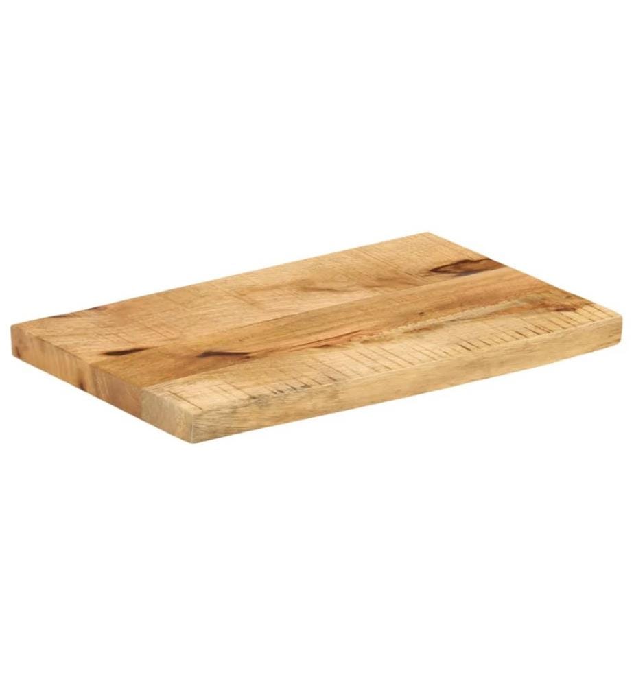Tischplatte 40x20x2,5 cm Baumkante Massivholz Raues Mangoholz