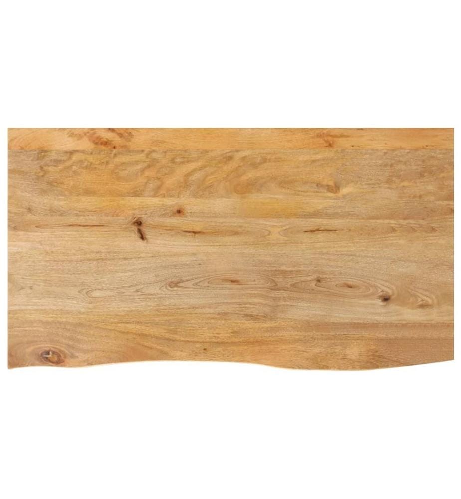 Tischplatte mit Baumkante 110x60x3,8 cm Massivholz Mango