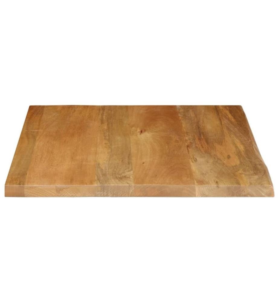 Tischplatte mit Baumkante 80x80x2,5 cm Massivholz Mango